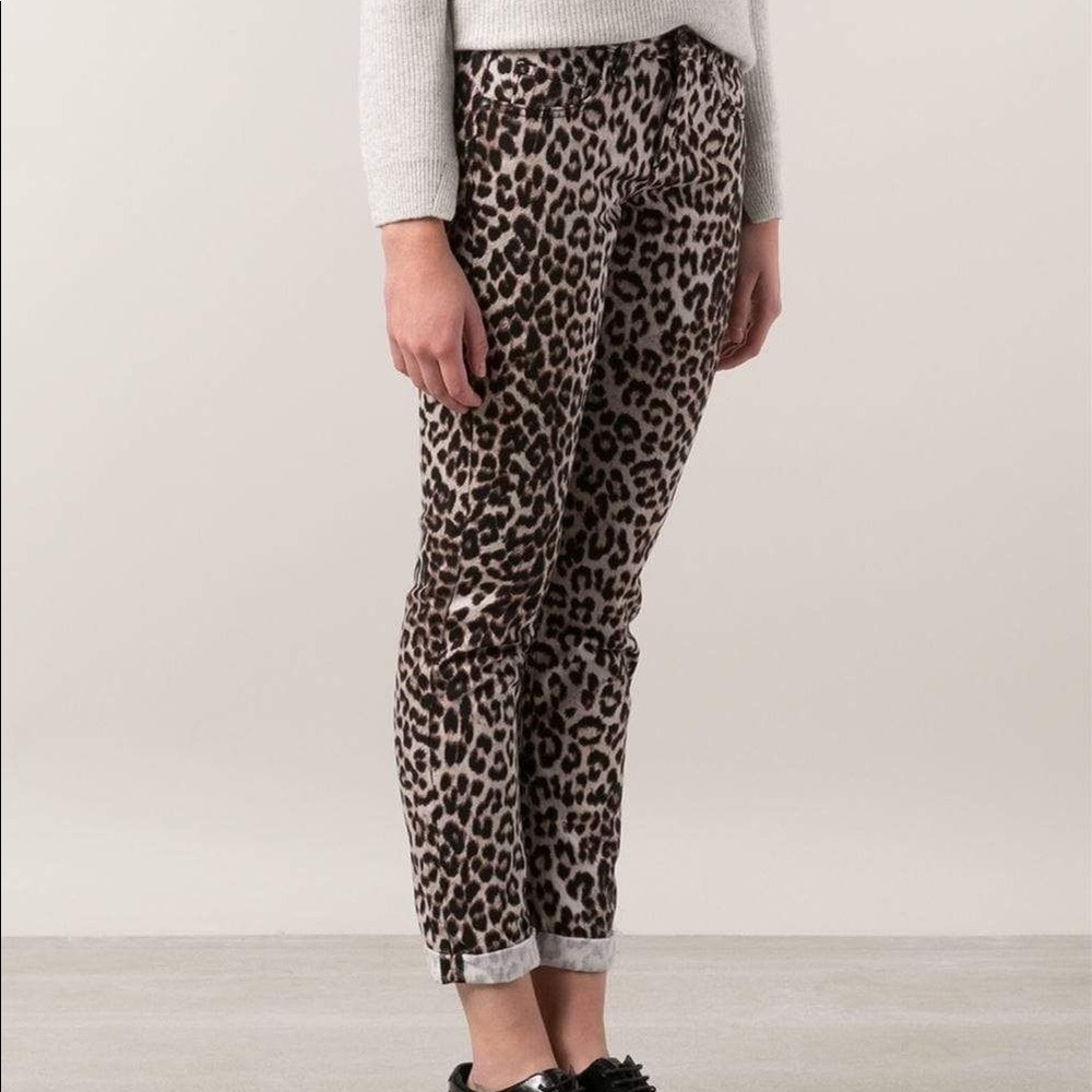 NWOT RAG & BONE snow leopard cuffed boyfriend jeans size 23 new without tags